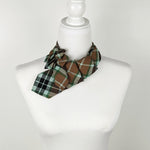 Load image into Gallery viewer, Ascot Scarf In A Brown And Green Thompson Tartan Print
