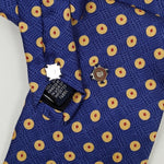 Load image into Gallery viewer, Men&#39;s Ascot In Blue And Gold Polka Dots
