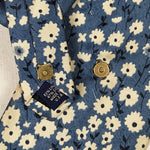 Load image into Gallery viewer, Ascot Scarf In Sapphire Blue With Cream Flowers
