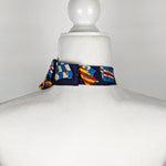 Load image into Gallery viewer, Ascot Scarf In Navy With A Nautical Flag Print.
