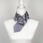 Load image into Gallery viewer, Women&#39;s Skinny Ascot In Grey And Lavendar
