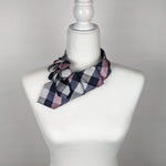 Load image into Gallery viewer, Women&#39;s Skinny Ascot Scarf In Pink And Grey Buffalo Plaid
