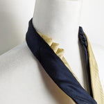 Load image into Gallery viewer, Double Necktie In Blue And Yellow With A Parisian Print

