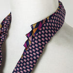Load image into Gallery viewer, Double Necktie In Pink With A Hedgehog And Geometric Print
