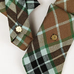 Load image into Gallery viewer, Ascot Scarf In A Brown And Green Thompson Tartan Print
