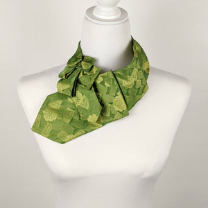 Women's Ascot Scarf In A Retro Lemon And Lime Floral Print.