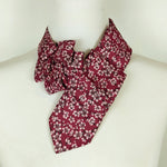 Load image into Gallery viewer, Copy of Ascot Scarf In Black With A Red And Grey Swirl Abstract Print.
