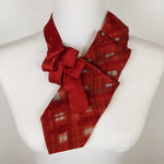 Load image into Gallery viewer, Ascot Scarf In A Red Tie Dye Print.
