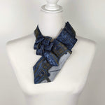 Load image into Gallery viewer, Ascot Scarf In A Blue Chicago Map Print
