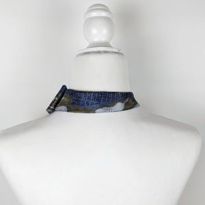Ascot Scarf In A Blue Chicago Map Print
