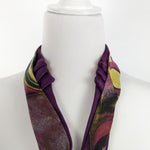 Load image into Gallery viewer, Double Necktie In A Magenta, Pink And Chartreuse Abstract Print.
