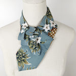 Load image into Gallery viewer, Ascot Scarf In A Blue Hawaiian Print
