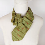 Load image into Gallery viewer, Ascot Scarf In Chartreuse Retro Print
