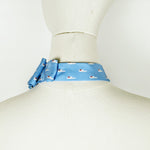 Load image into Gallery viewer, Ascot Scarf In Blue Surfer Print.
