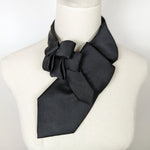Load image into Gallery viewer, Women&#39;s Ascot Scarf In Solid Black.

