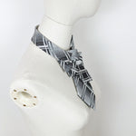 Load image into Gallery viewer, Ascot Scarf In A Black, White And Grey Retro Print.
