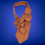 Load image into Gallery viewer, Men&#39;s Ascot In Orange With Blue Print.
