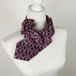 Load image into Gallery viewer, Ascot Scarf In Pink Geometric Print
