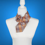 Load image into Gallery viewer, Ascot Scarf In Orange Plaid Print.
