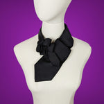 Load image into Gallery viewer, Women&#39;s Ascot Scarf In Solid Black.

