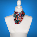 Load image into Gallery viewer, Ascot Scarf In A Multi Colored 1980&#39;s Abstract Print
