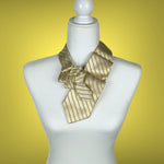 Load image into Gallery viewer, Women&#39;s Ascot Scarf In Lemon With White And Blue Stripes
