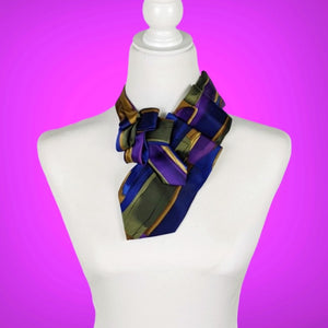 Ascot Scarf In Jeweled Toned Abstract Print