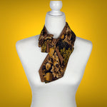 Load image into Gallery viewer, Double Ascot In A Mustard Floral Print.
