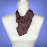 Load image into Gallery viewer, Women&#39;s Ascot Scarf In Red With A Large Blue Print.
