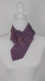 Load and play video in Gallery viewer, Ascot Scarf In Multi Colored Print
