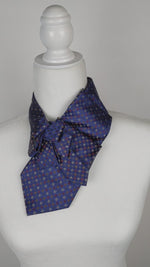 Load and play video in Gallery viewer, Women&#39;s Ascot Scarf In Blue With Foulard Print

