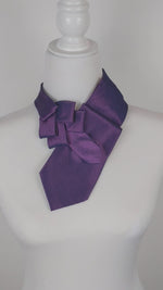 Load and play video in Gallery viewer, Women&#39;s Ascot Scarf In Plum.
