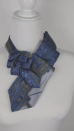 Load and play video in Gallery viewer, Ascot Scarf In A Blue Chicago Map Print
