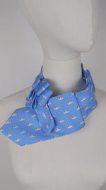 Load and play video in Gallery viewer, Ascot Scarf In Blue Surfer Print.
