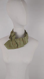 Load and play video in Gallery viewer, Ascot Scarf In Chartreuse Retro Print
