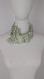 Load and play video in Gallery viewer, Women&#39;s Skinny Ascot Scarf In Fern Green
