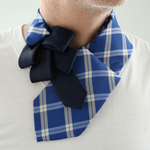 Load image into Gallery viewer, Men&#39;s ascot in cobalt blue and navy
