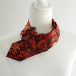 Load image into Gallery viewer, Ascot Scarf In Terracotta Leafy Print

