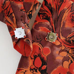 Load image into Gallery viewer, Ascot Scarf In Terracotta Leafy Print
