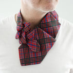 Load image into Gallery viewer, Men&#39;s Ascot In Red And Green Tartan
