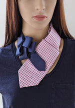 Load image into Gallery viewer, Lilac and Navy Ascot Scarf
