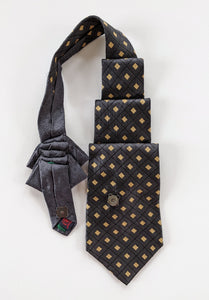 Men's Ascot In Grey and Gold