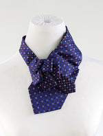 Load image into Gallery viewer, Women&#39;s Ascot Scarf In Blue With Foulard Print
