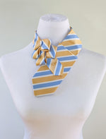 Load image into Gallery viewer, Ascot Scarf In Papaya And Blue Stripes
