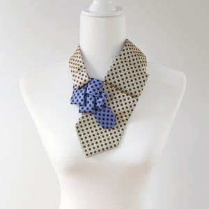 Women's Ascot Scarf In Blue And Yellow