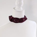 Load image into Gallery viewer, Structured Choker Made From A Vintage Necktie In Burgundy

