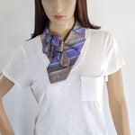 Load image into Gallery viewer, Ascot Scarf In Purple And Brown
