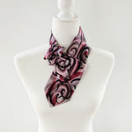 Load image into Gallery viewer, Ascot Scarf In Pink And Grey Abstract Print.
