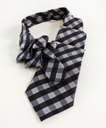 Load image into Gallery viewer, Black and Grey buffalo check men&#39;s ascot

