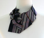 Load image into Gallery viewer, Vintage Scarf Women - Neck Tie Scarf - Striped Scarf - Gift For Daughter - Business Fashion. 71
